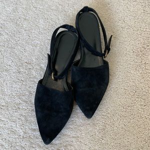 Alumnae suede ankle strap sandals